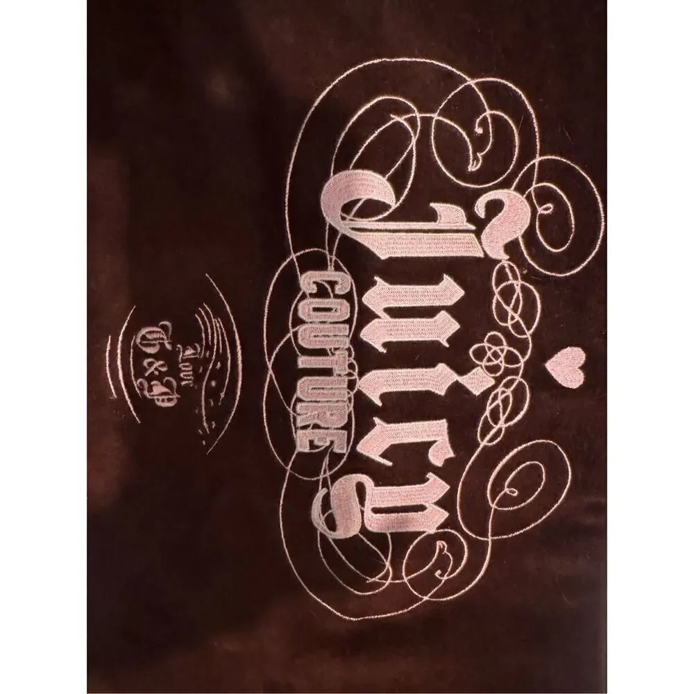 Vintage juicy slumber party black /brown & pink travel throw